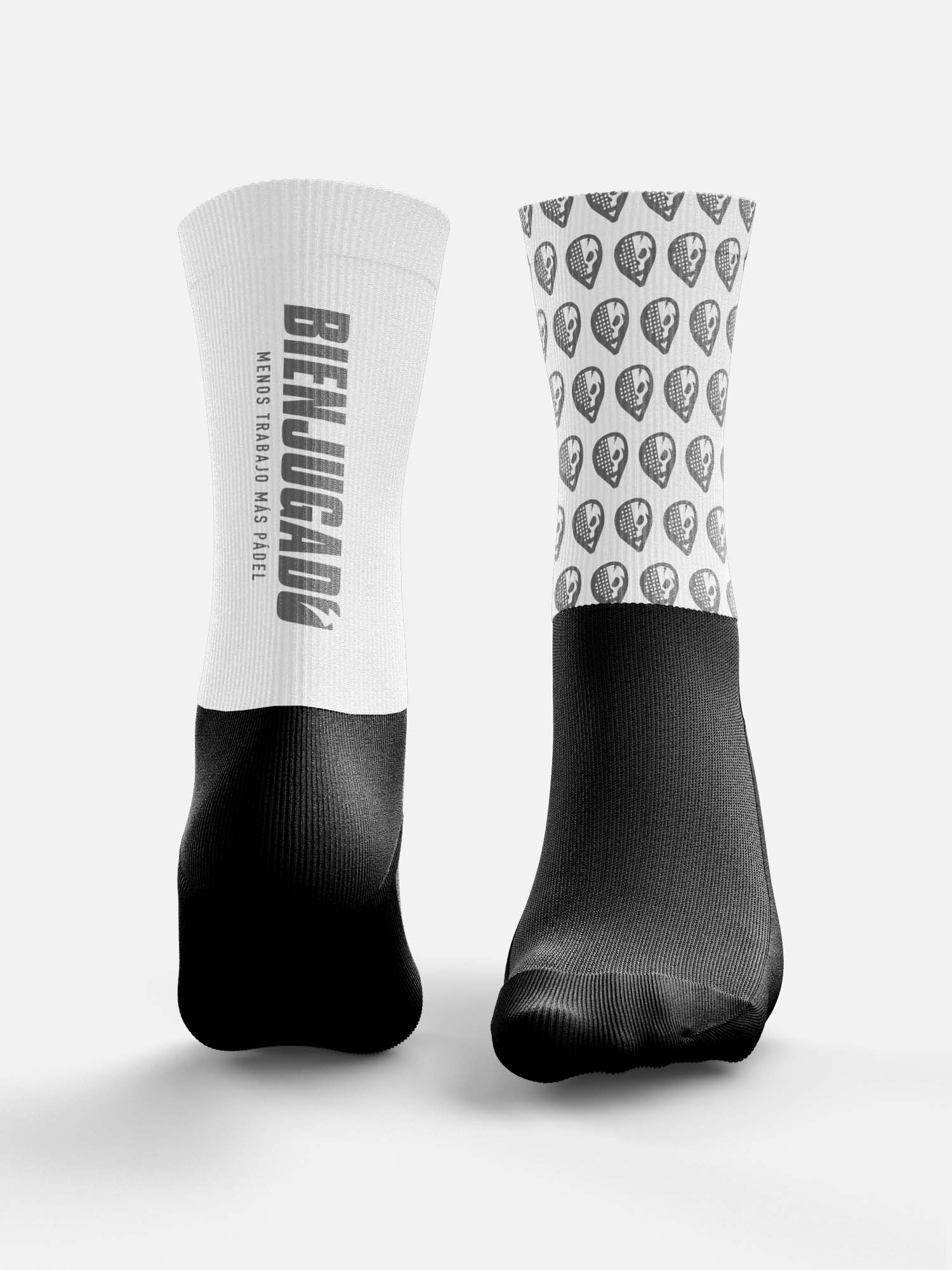 Padel Socks White - Fine Grey