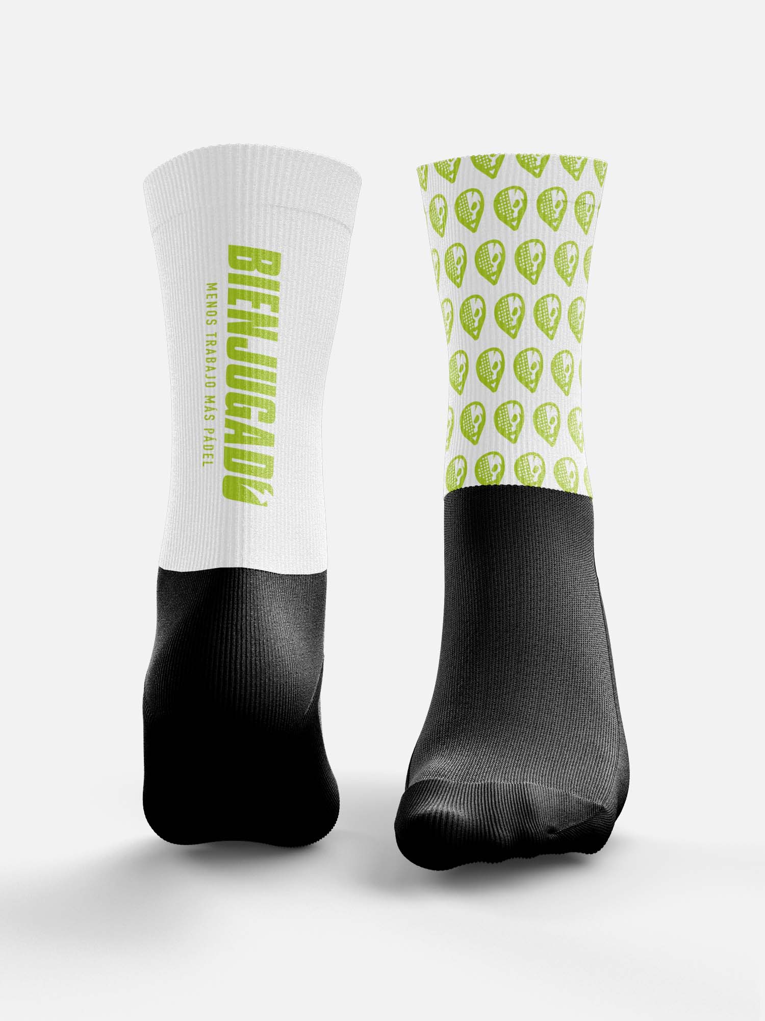 Padel White Socks - Lime