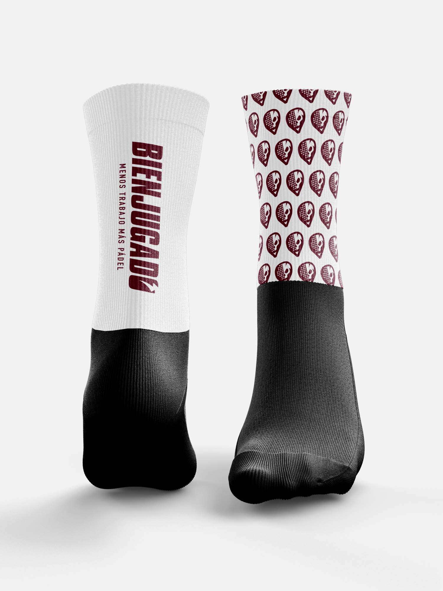 Padel White Socks - Wine