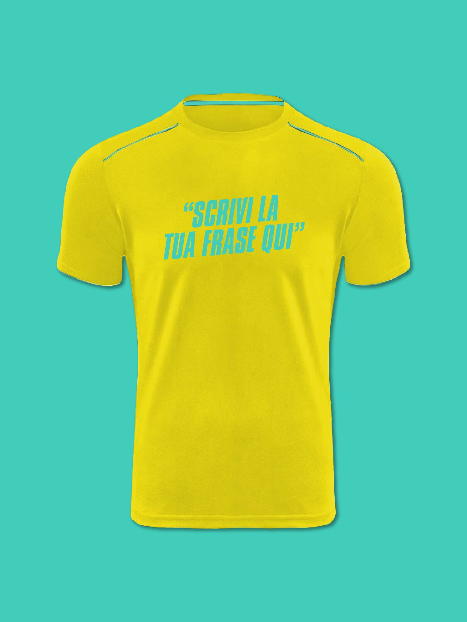 T-shirt Personalizzata - Fluo Yellow/Light Jade/Antracite