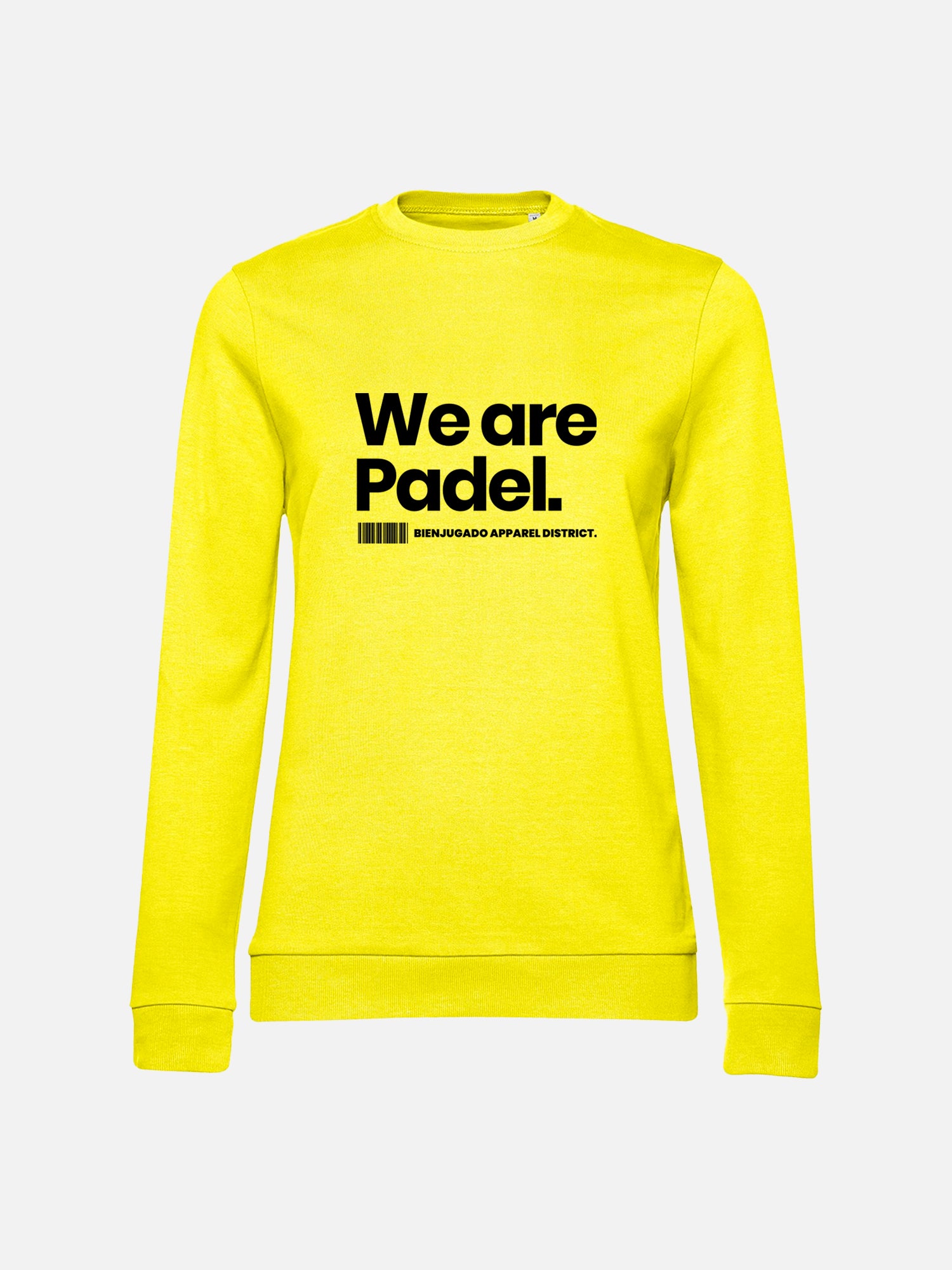 Felpa Mid Season Girocollo Donna - Yellow "We are Padel"