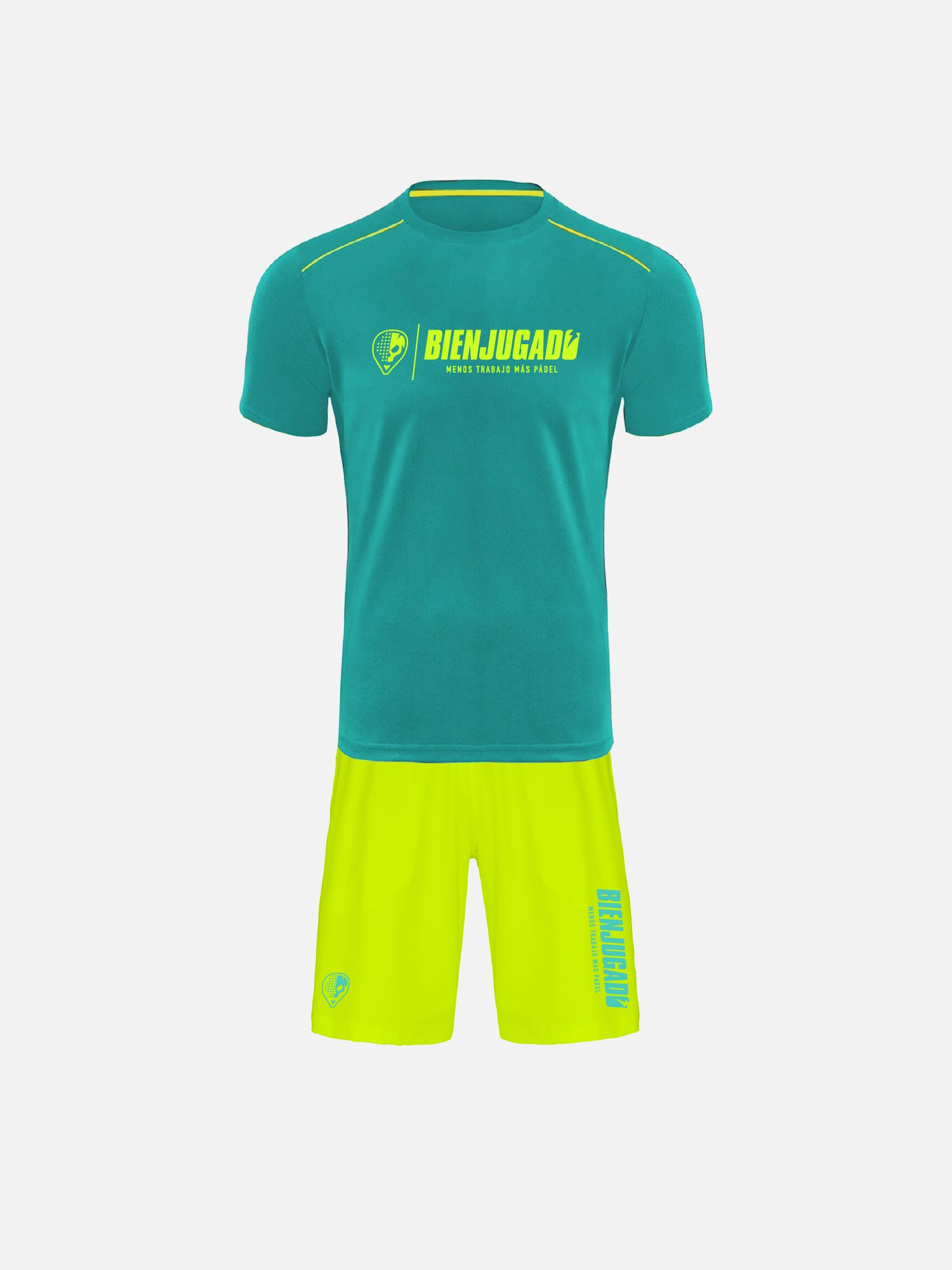 Paquito Bicolor Suit - Light Jade/Yellow FLuo
