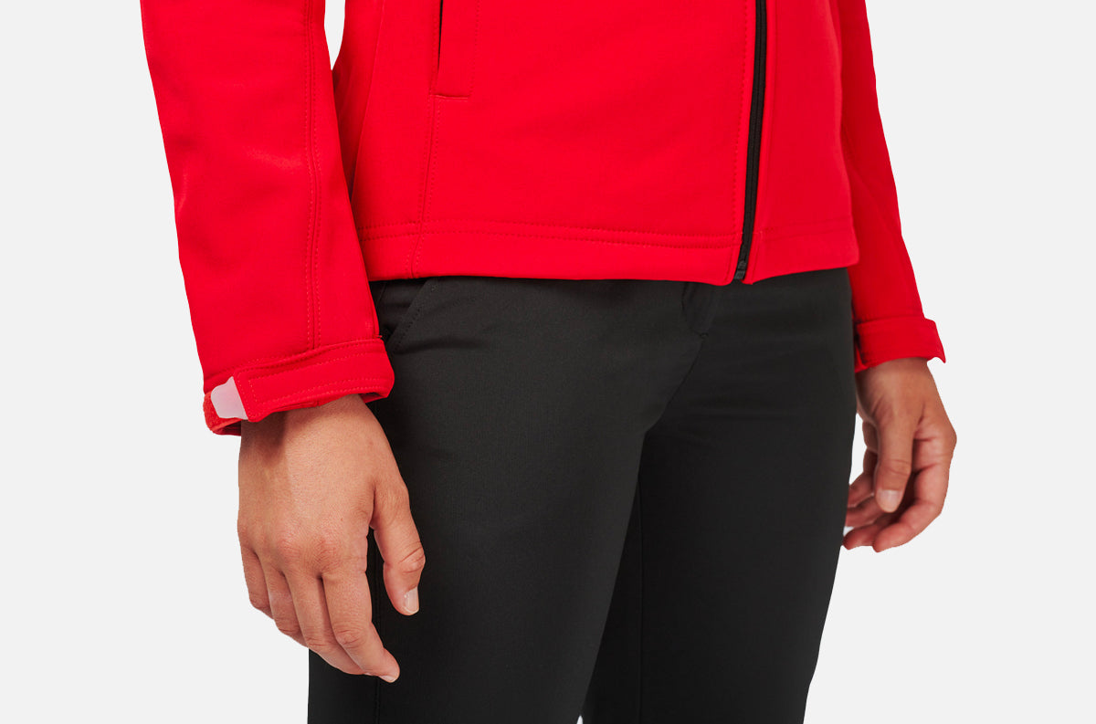 Women's Softshell Jacket with hood - Red