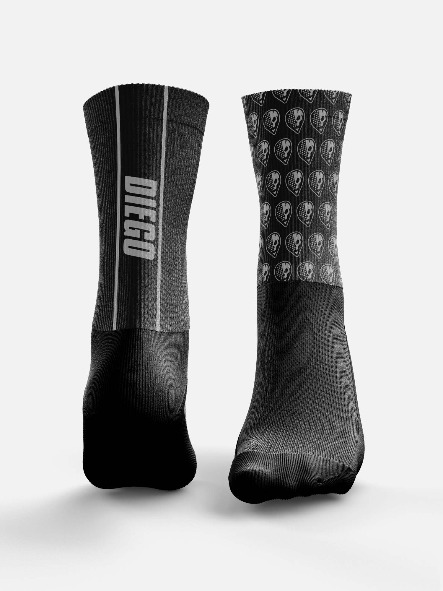 Padel Socks Black - Fine Grey